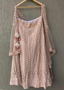✨ Peach Chikankari Lehenga &amp; Duppata set ✨