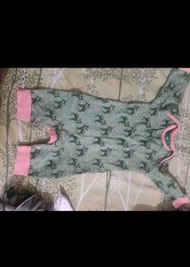 Combo Cute Blue Animal Print Baby Romper
