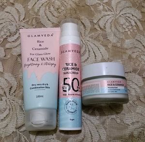 Glamveda Rice & Ceramide Skincare Set