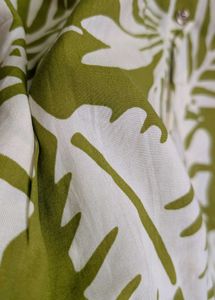 Green Leaf Print Kurta