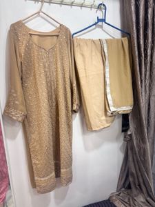Elegant Embellished Kurta Set with Dupatta