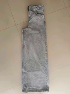 H&amp;M Grey Wide Leg Jeans