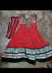 Elegant Red Embroidered Kurta Set