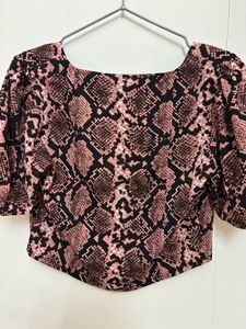 Animal Print Crop Top