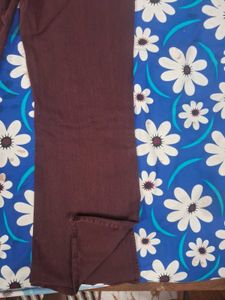 Maroon Flared Jeans