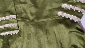 Elegant mendie Green Anarkali Gown