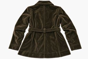 Velvet Belted Coat Brown