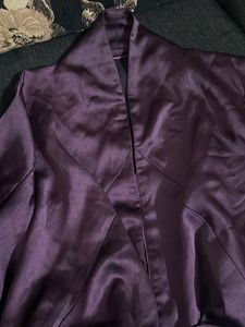 Elegant Purple Satin Abaya