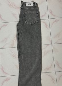 Gray Wash Wide Leg Jeans