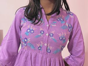 floral dress with cute sleeve without tag