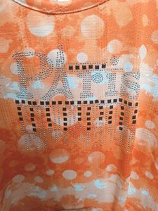 Orange Paris Embellished Tunic