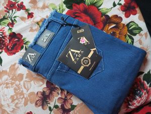 Blue Denim Frayed Skinny Jeans
