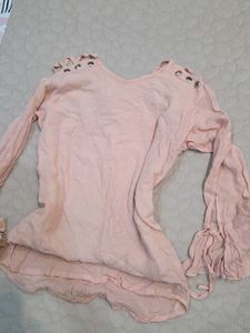 Chic Pink Bell Sleeve Top