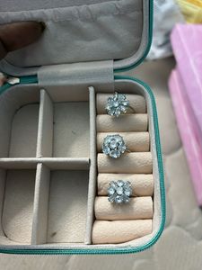Sparkling Rhinestone Ring Set
