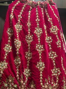 Stunning Embroidered Velvet Lehenga