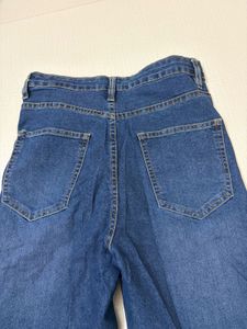 Flared Blue Denim Jeans