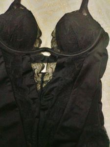H&amp;M Lace Padded Bodysuit - Black