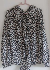 leopard print y2k tie top
