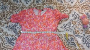 Floral Print Ruffle Hem Dress