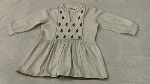 Embroidered Linen Kurta