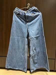 Dark Blue Wide Leg Jeans