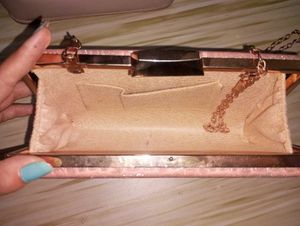 Pink glitter clutch