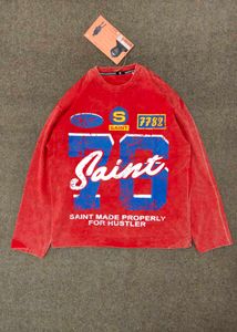 Vintage "Saints" Graphic Long-Sleeve T-Shirt
