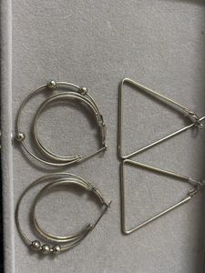 Boho Hoop & Triangle Earring Set