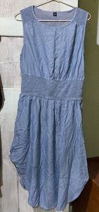 mid hight and side low dress