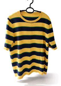 Striped Yellow and Navy T-Shirt