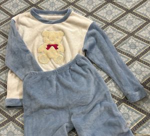 Cozy Teddy Bear Fleece Pajama Set