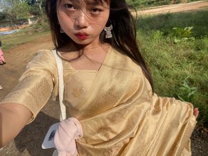 Elegant Gold Saree