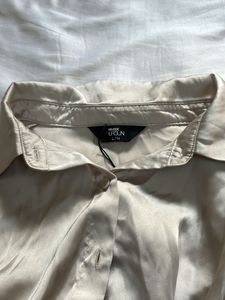 Lightweight Silky Button-Up Shirt