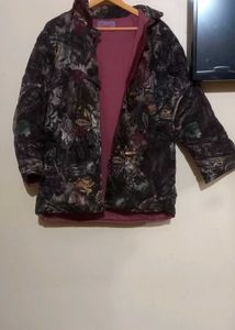 Floral Quilted Hooded Jacket