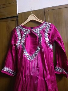 Beautiful Real Mirror Embroidered Kurta Set