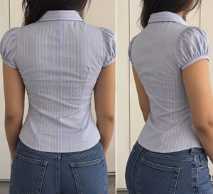 Chic Striped Button-Up Top