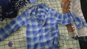 Urgent SELL Blue Plaid Casual Shirt