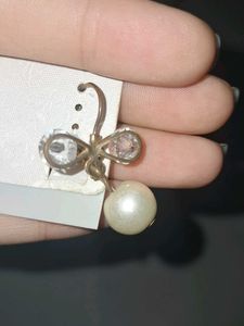 Pearl Bow Earrings