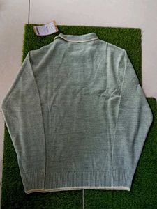 Men's Light Blue Zip Neck Sweater
