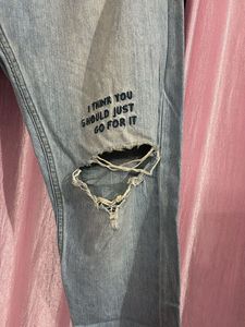 Madame Ripped Graphic Print Jeans