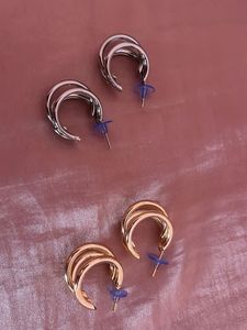 Chic Hoop Earrings Set of 2