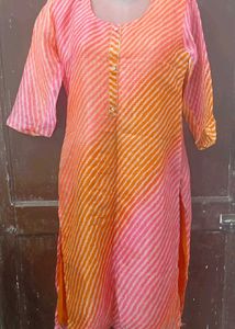 Vibrant Ombre Striped Kurta kota doria