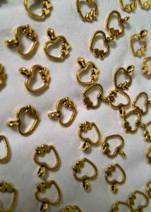 Golden Heart Charms (Set of 20 pieces)