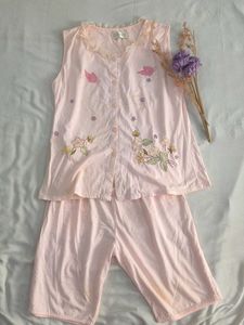 Pink Butterfly &amp; Floral Nightsuit