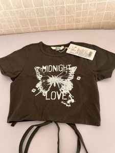 Cute Butterfly Graphic Crop Top