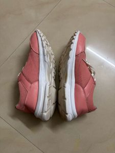 Pink Lace-Up Sneakers