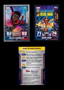 Miles Morales spiderman and Ironman HeroAttax card