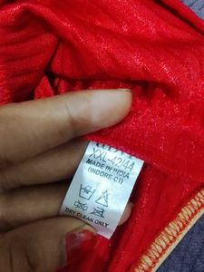 Red Embellished Blouse