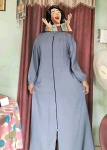 Elegant Dubai Grey Abaya with Zipper