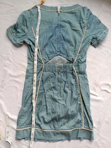 Denim Style Short Sleeve Dress